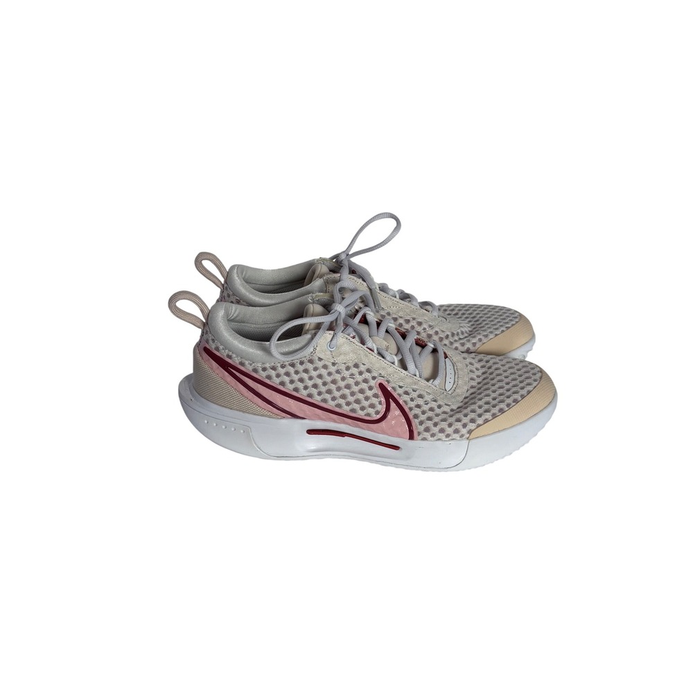 Nike Court Air Zoom Lite 3 Womens Size10 Tennis Shoes Sanddrift‎ Desert Berry